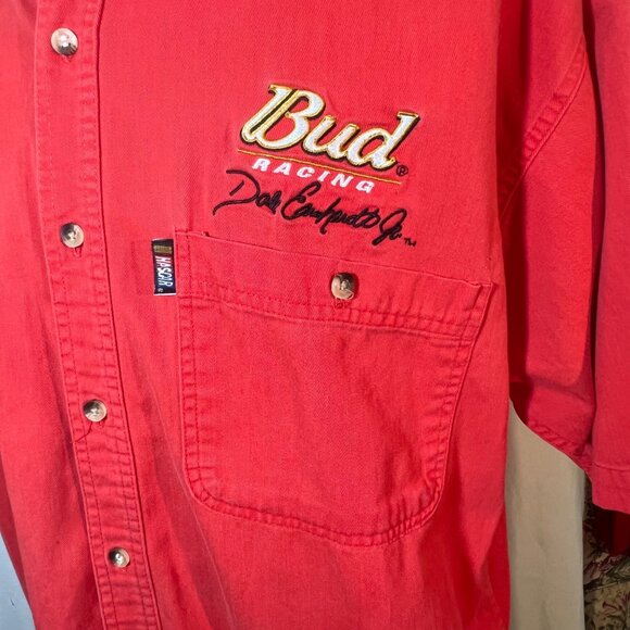 Winners Circle Budweiser Racing Dale Earnhardt Jr Mens Shirt Size XL Button Up - Picture 7 of 8